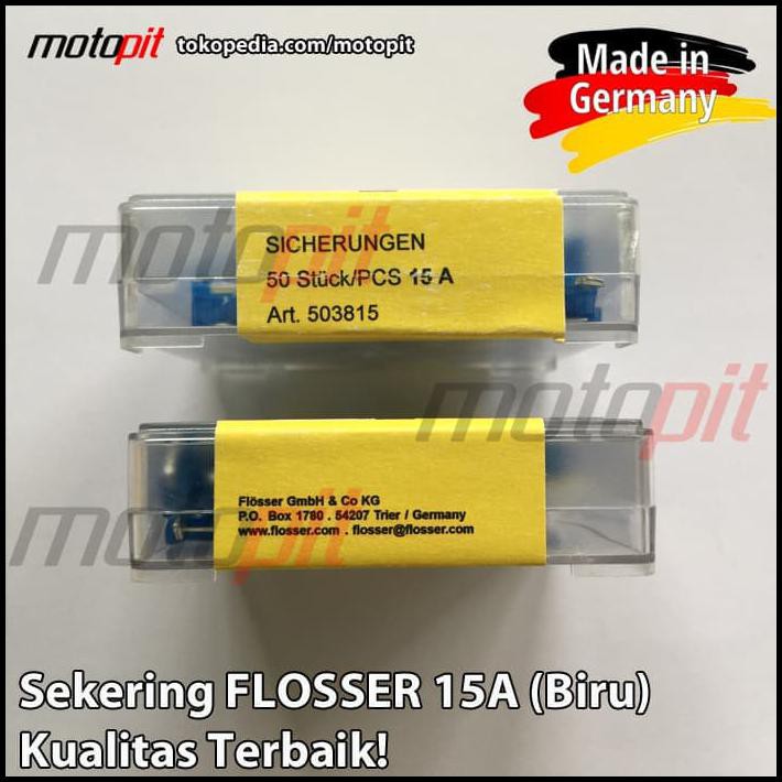 Flosser Sekring Micro Sekering Tancap Dx Fuse Mobil Motor 15A Biru Terlaris
