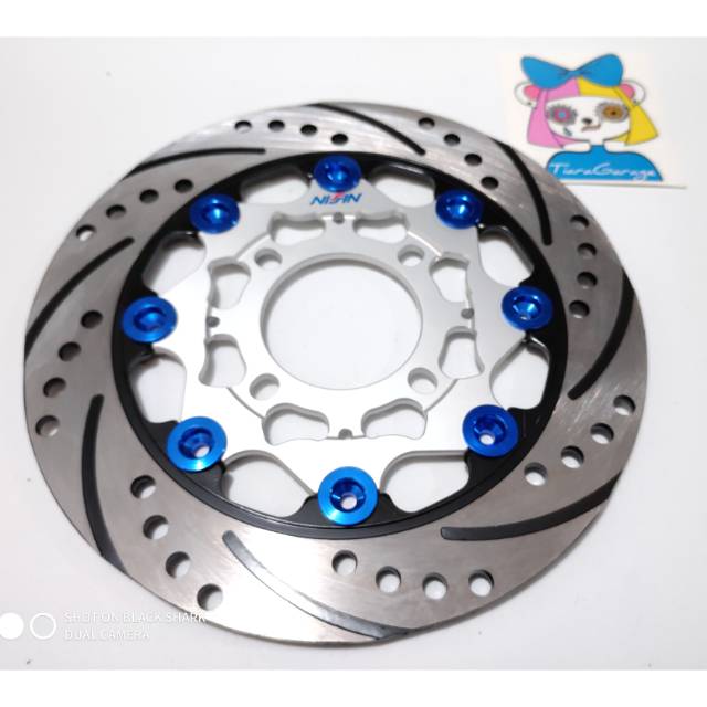 Disk piringan cakram 220mm Nissin floating blue