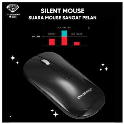 Keyboard Mouse Combo Wireless Divipard Ultra Slim Super Silent Click KM520