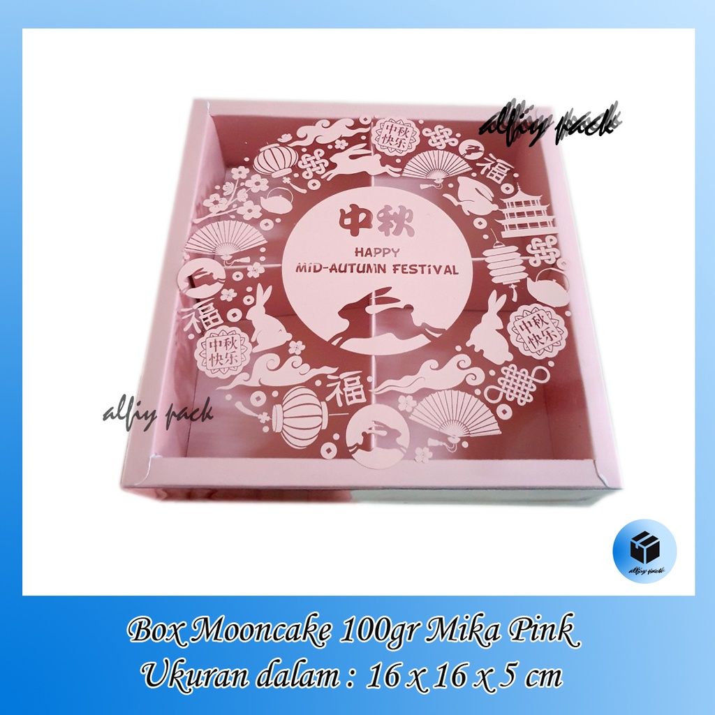 

1pack isi 5pcs KOTAK KUE BULAN SEKAT 4 WARNA MERAH MUDA / PINK BOX MOONCAKE 100GR TUTUP MIKA MID AUTUMN II DUS MOON CAKE PACKAGING BOX KEMASAN MOONCAKE PIA KUE BULAN DAN KARTU UCAPAN