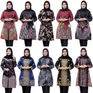 Image of EMHABATIK | Tunik batik wanita emhabatik Terlaris Ziper