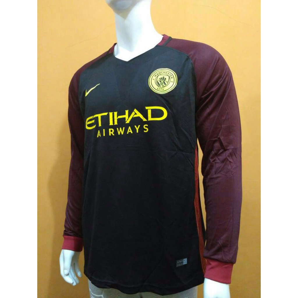 CUCI GUDANG JERSEY MANCHESTER CITY AWAY LONGSLEEVE LS 2016/2017 GRADE ORI PALING MURAH