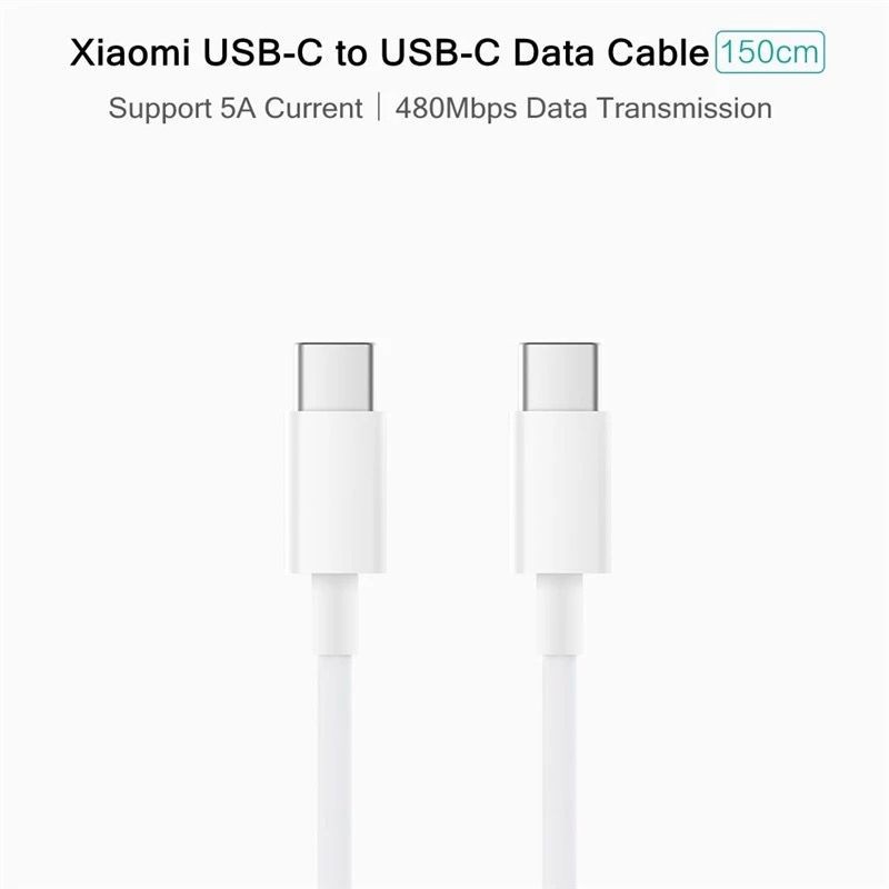 [RO ACC] KABEL DATA XIAOMI TYPE C TO TYPE C PD CHARGER XIAOMI TURBO CHARGING 5A