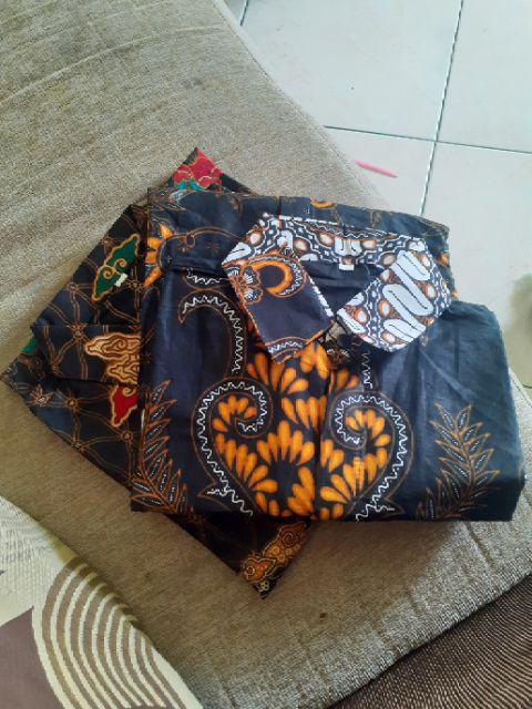 Bswart Batik Hrb026 Kenongo Hem Pendek Padi Pekalongan M L Xl Batik Pria Murah Modern Grosir