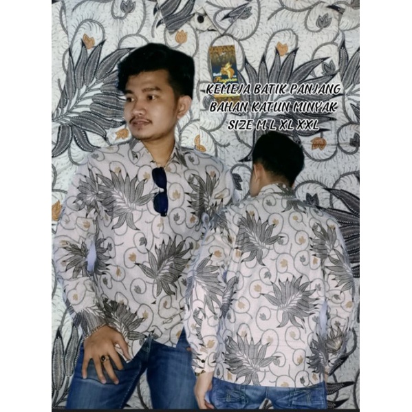 Batik Pria Katun Premium Halus Pria Kemeja Panjang Terbaru motif terkini