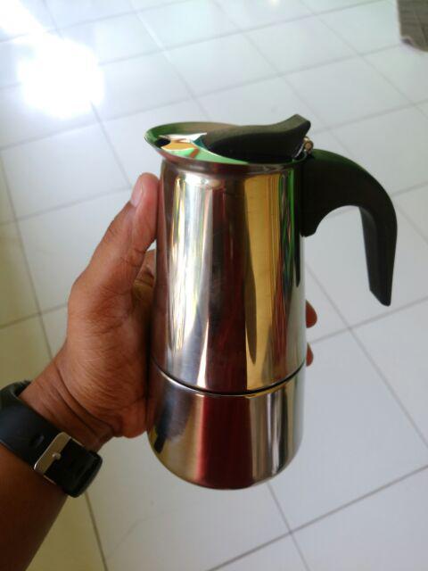 Percolator Espresso Coffee Maker /teko Kopi / Moka Pot Stainless 4 Cup