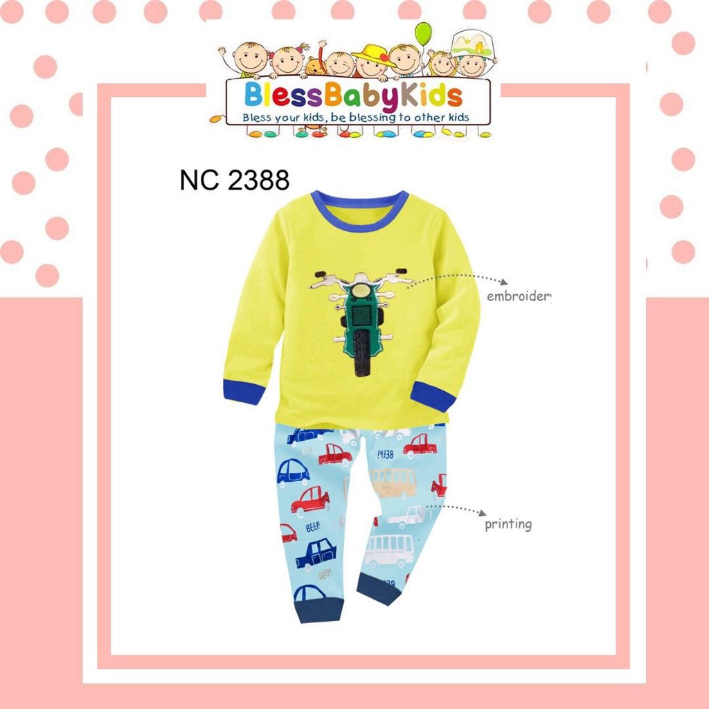 Baju Tidur Anak Motor / Piyama / OshKosh Motorcycle