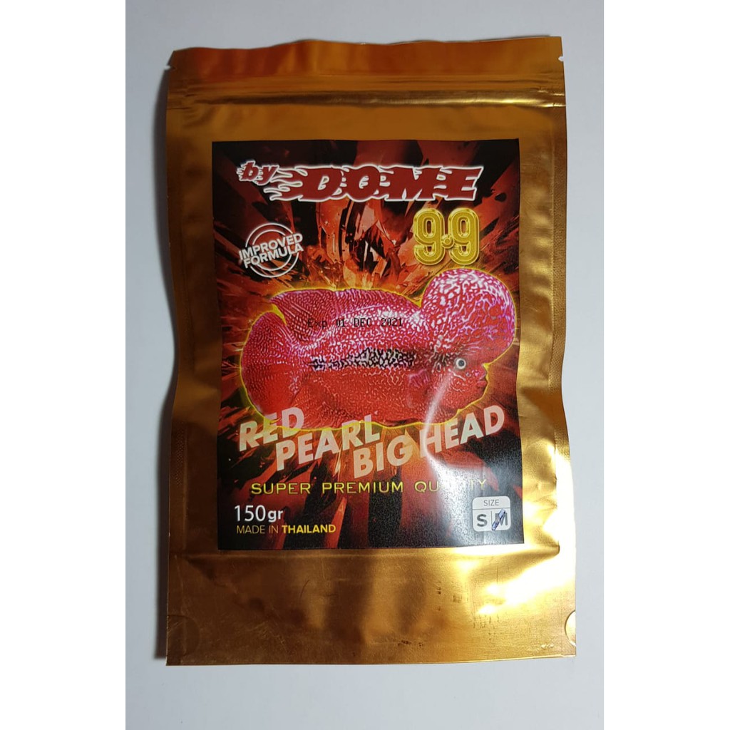 Dome 9.9 Pelet Makanan Ikan Louhan 99 Dome M 150gr