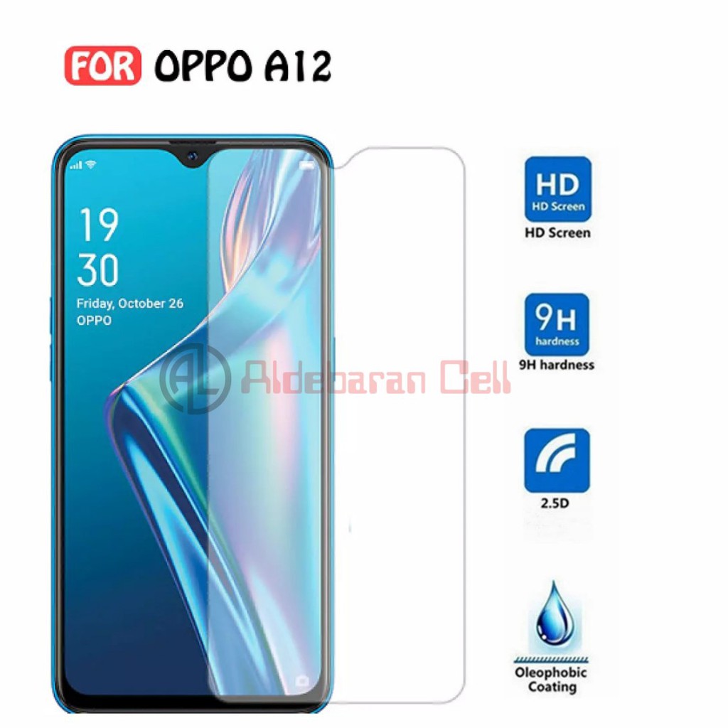 Tempered Glass Bening Oppo A12 Anti Gores Clear Transparan Oppo A12