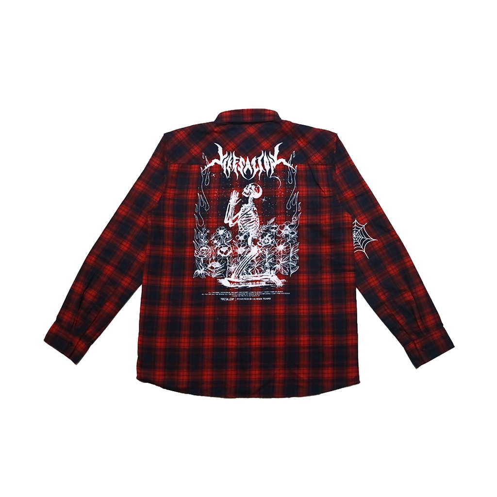 FLANNEL SHIRT | HUMAN TEARS | RED | YIKESALLDAY