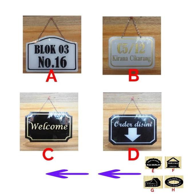 

READY STOCK (simple) papan alamat/nomor rumah/perumahan AP223