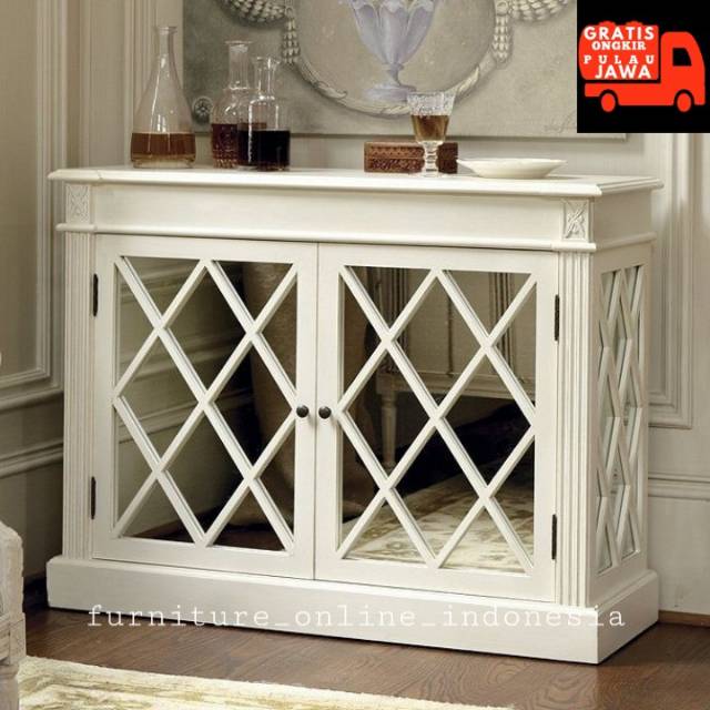 FREE ONGKIR nakas kaca nakas lampu nakas shabby buffet kaca meja kaca