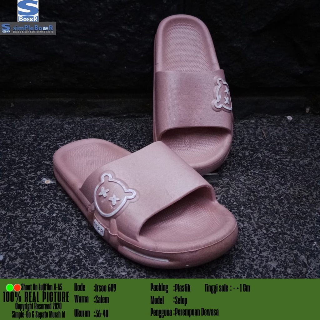 sandal selop wanita/sandal karet kokop wanita IRSOE 609 36-40