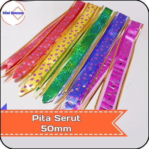 

Pita Serut Pull Flower Ribbon 50mm Pita Bunga Hiasan Suvenir Hadiah