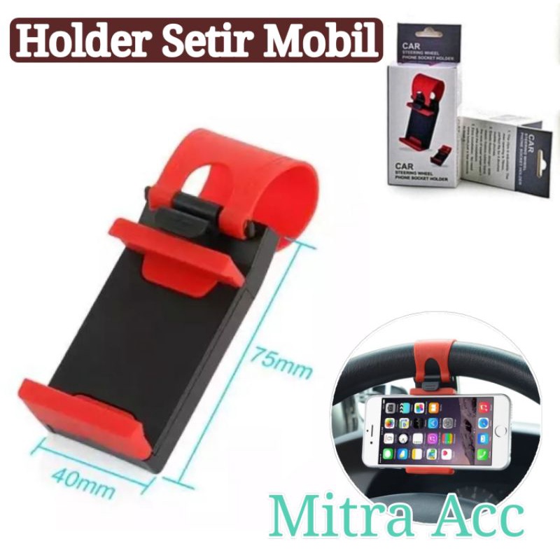 Tempat HP Setir Mobil Car Phone Holder Car Steering Dudukan Mobil