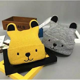 TOPI KUPLUK  RAJUT BAYI TELINGA KUCING TOPI KUPLUK  UNISEX 