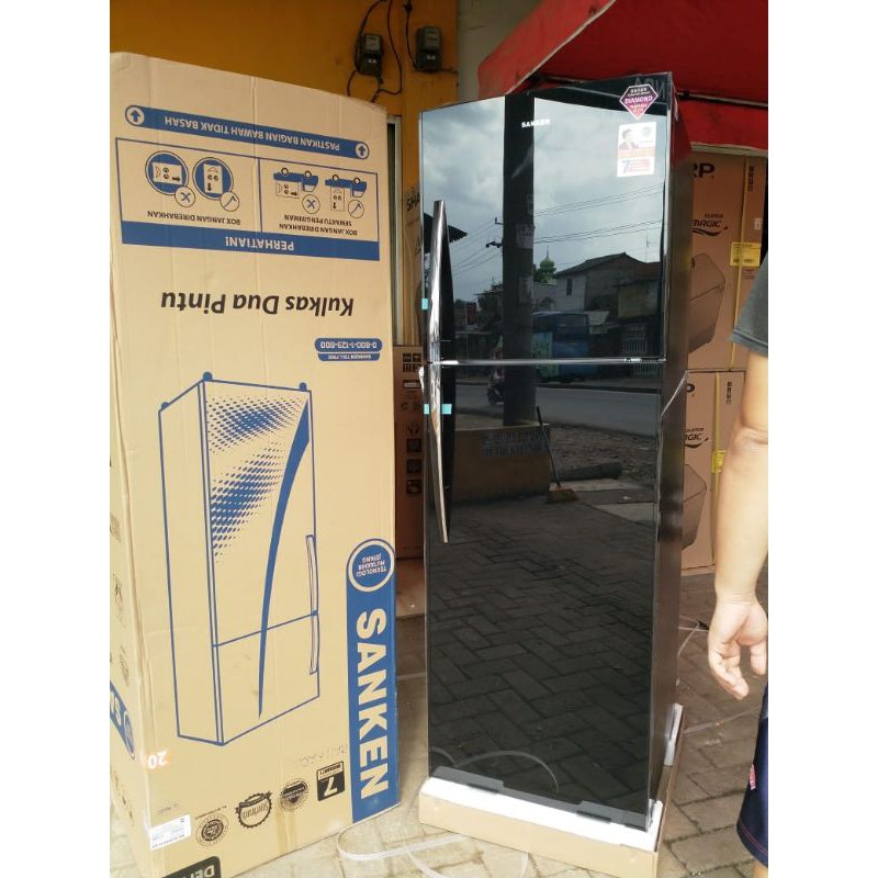 KULKAS SANKEN SK G 266 2 pintu GLASS DOOR Jumbo