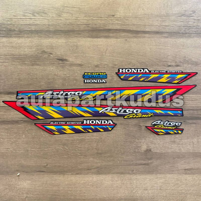 Stripping strip stiker sticker lis polet body Honda Astrea Grand 93 thn.1993 limited edition corak w