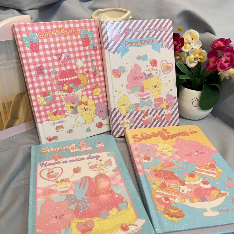 

Buku Diary A5 Sweet Bunny Diary Book Lucu Bergambar Setiap Halaman