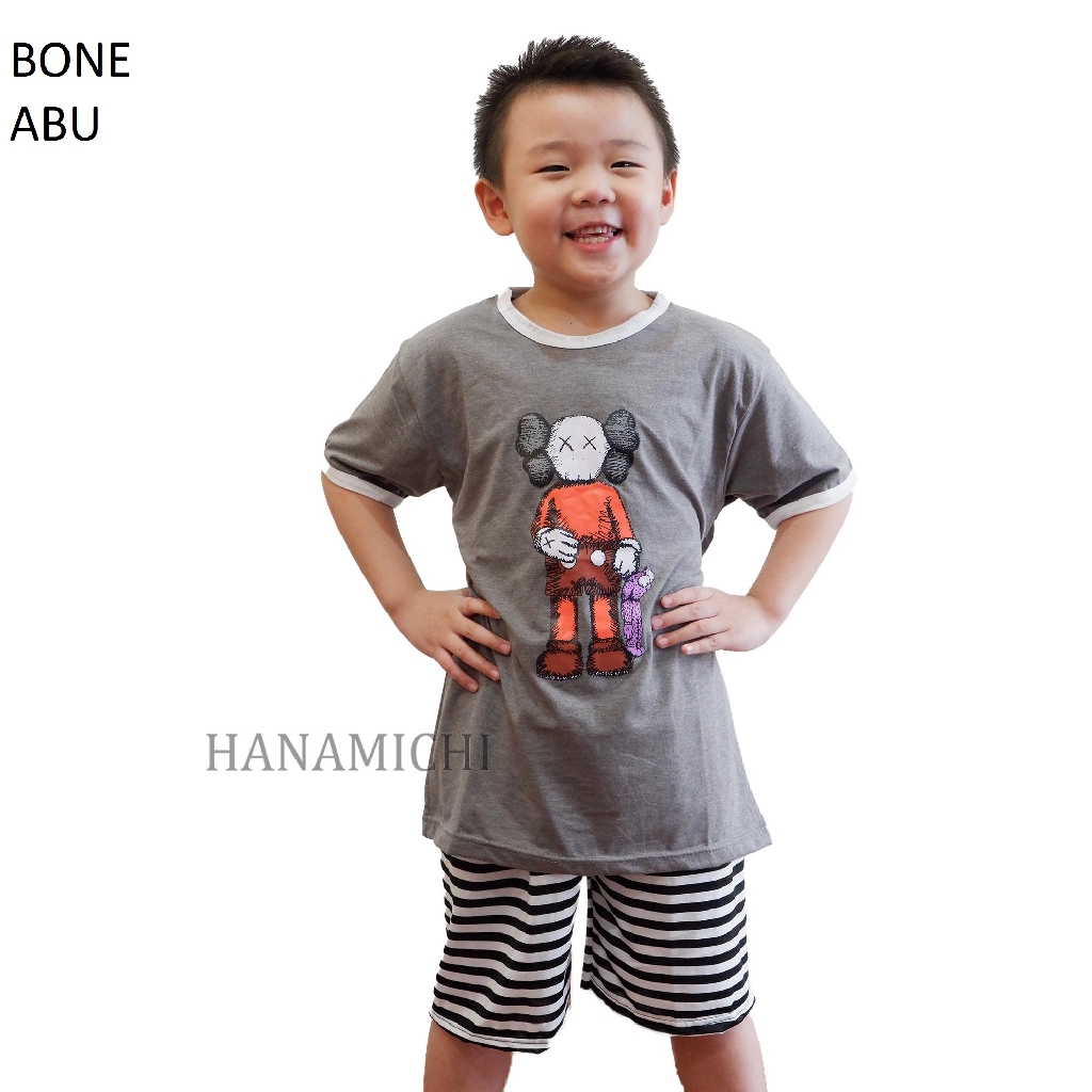 Hanamichi BONE Kaos Sablon Anak Bergambar Lengan Pendek