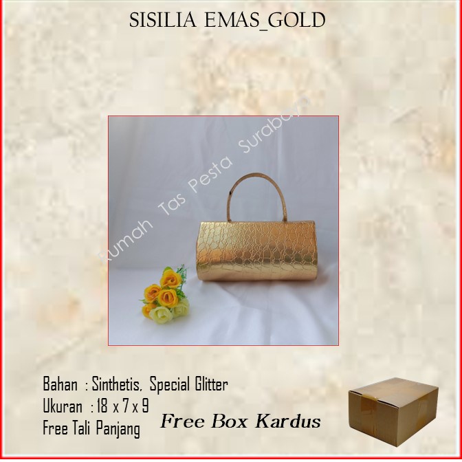 Tas Pesta,Tas Kecil,Tas Imut,SISILIA EMAS_GOLD