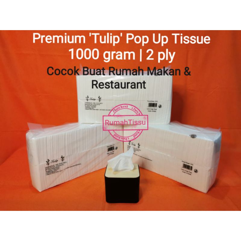 Tissue Facial Belah/Pop Up/Rumah Makan 2ply (1000g) 1 Kg Kiloan Tisu Wajah Murah-4