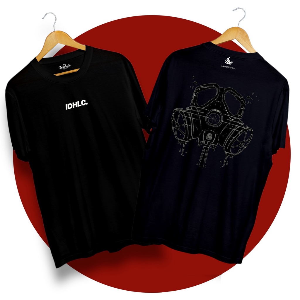 Indoholic kaos pria kaos wanita kaos distro baju kaos pria kaos oversize kaos polos H&amp;M Kaos Cewek Kaos Murah Nasa Kaos Surfing Original Black Mask