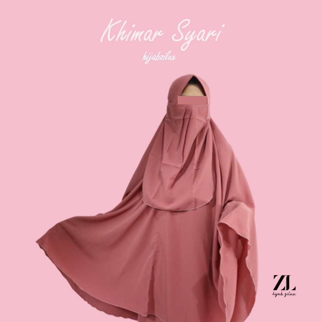 Hijab Syari Khimar Jumbo Instan Cadar Pet/Non Pet Antem Premium