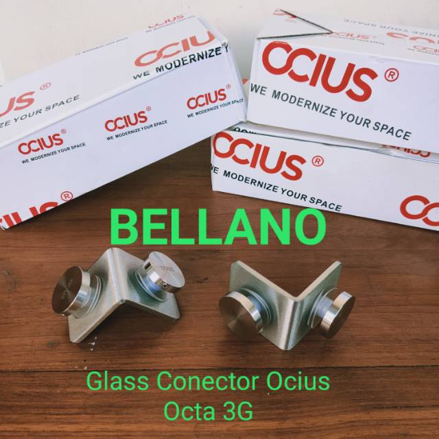 Glass Conector atau Glass clip kaca Ocius Octa 3G (kaca ke kaca)