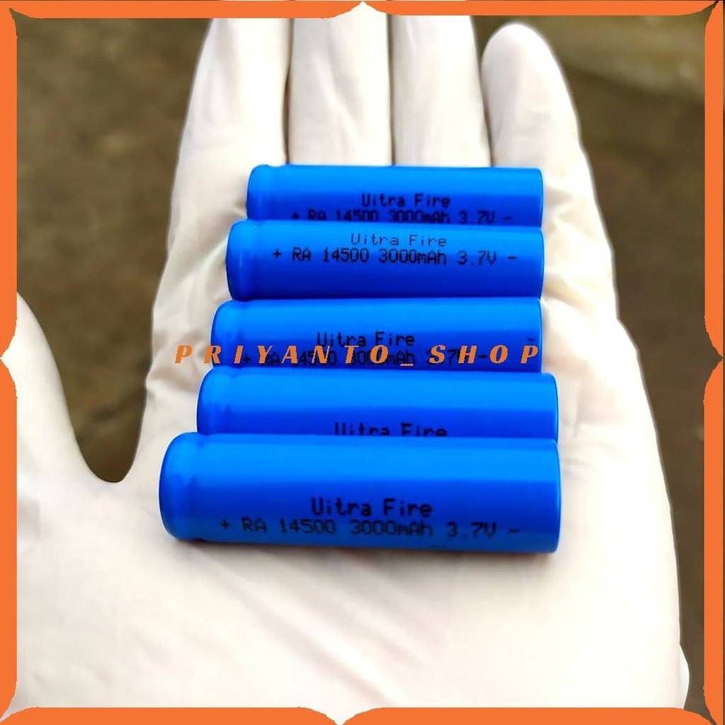 BATERAI BATERAY  AA 3000mAh 3.7V BATREI RA 14500 CAS BATTERY CAS ISI ULANG