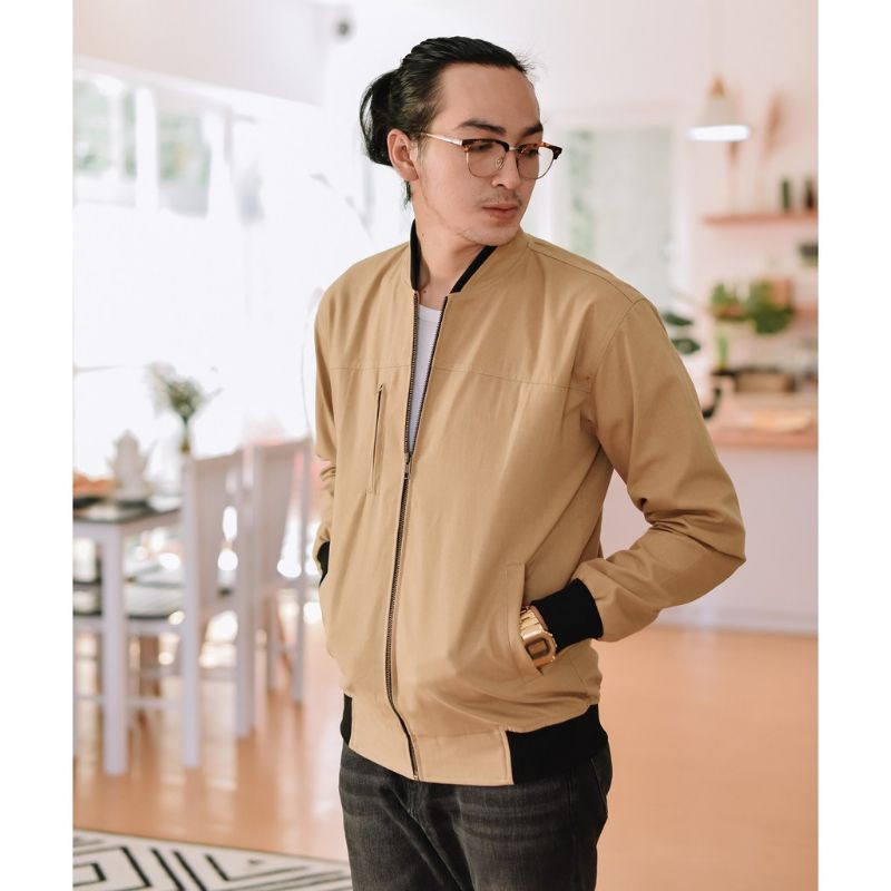 Jaket Bomber Canvas Helio Polos Distro Pria Dan Wanita Original