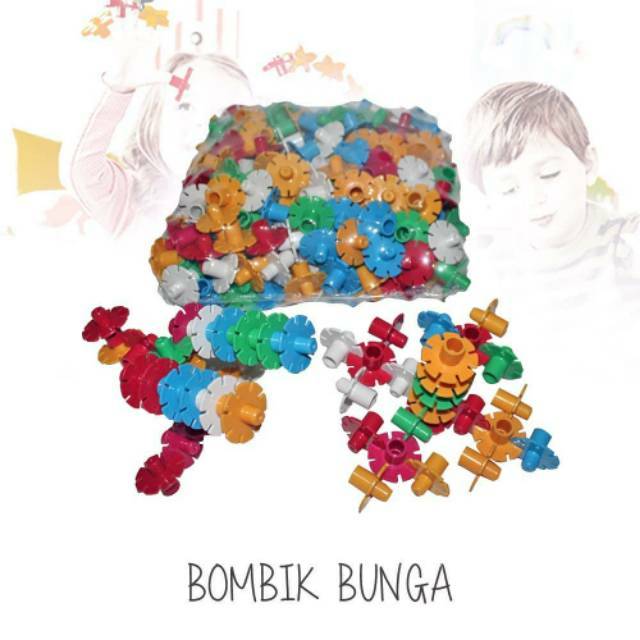 Mainan Edukasi Anak Lego Jamur tangkai 250 gr kado ultah mainan anak perempuan laki bayi 3 4 5 tahun