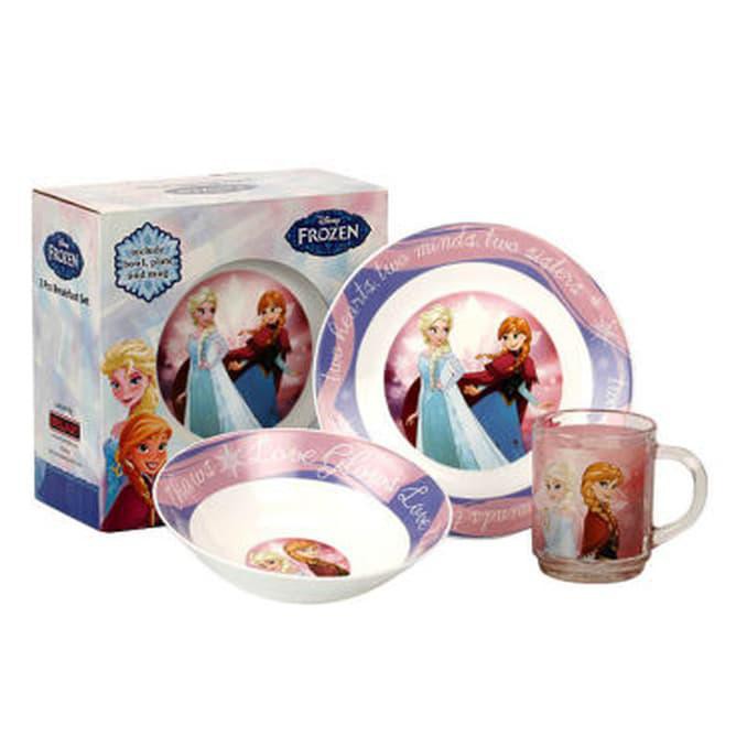 Produk Baru Briliant Disney Frozen Breakfast Set / Piring / Mangkok / Gelas / Mug ..terlaris, ...