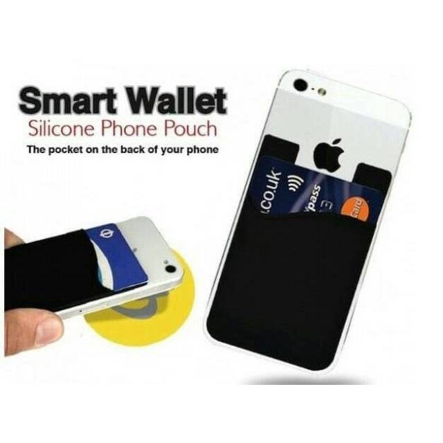 Card holder handphone etoll flazz credit card atm member card praktis | Sticky Card Holder black