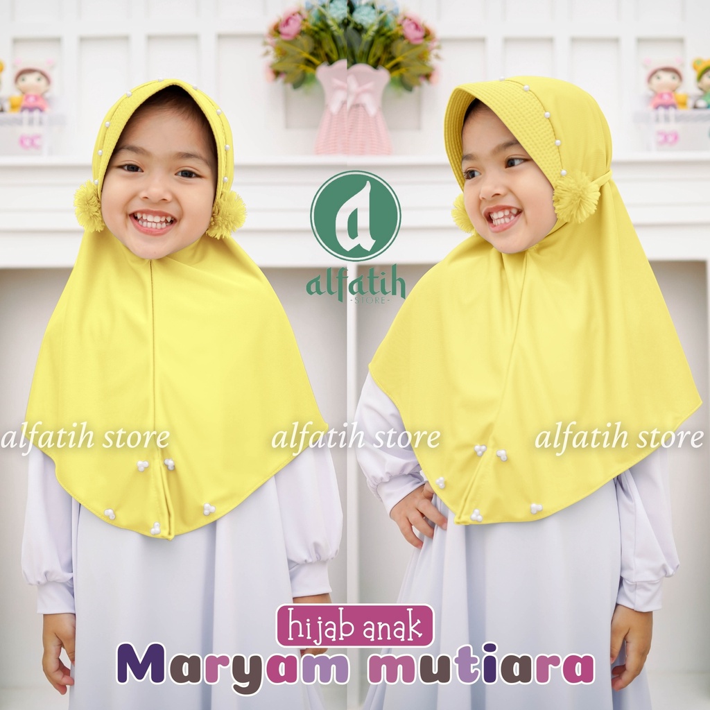 JILBAB ANAK TK - SD MARYAM MUTIARA / MUTIARA REMPEL / JILBAB ANAK USIA 4-7 TAHUN / PAKAIAN MUSLIMANAK PEREMPUAN / KERUDUNG ANAK TK / HIJAB ANAK TK-SD KHIMAR ANAK