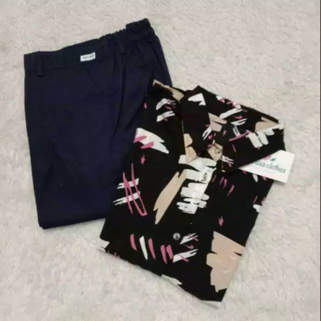 PROMO SETELAN CLASIC+ BAGY PANTS(1KG MUAT 3 PASANG)