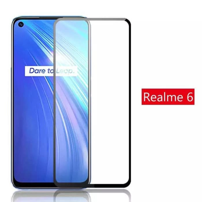 TEMPERED GLASS FULL HD REALME 6- FULL LEM COVER SCREEN GUARD