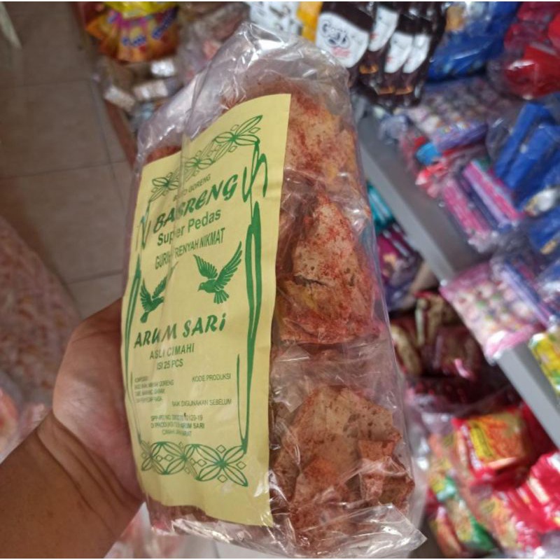 

Basreng Arum Sari Asli Cimahi Rasa Super Pedas Gurih