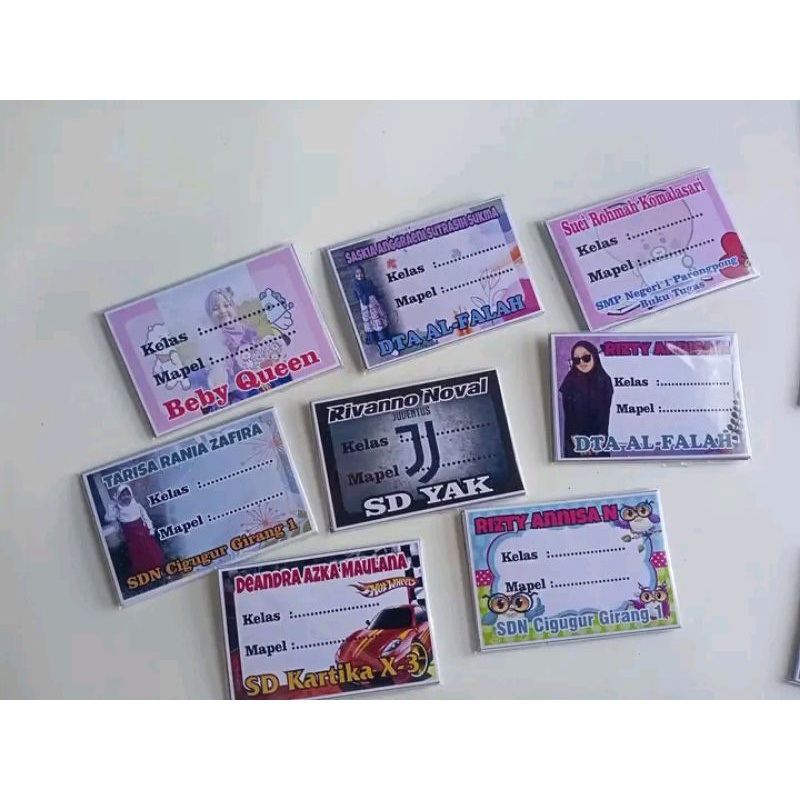 

stiker label nama
