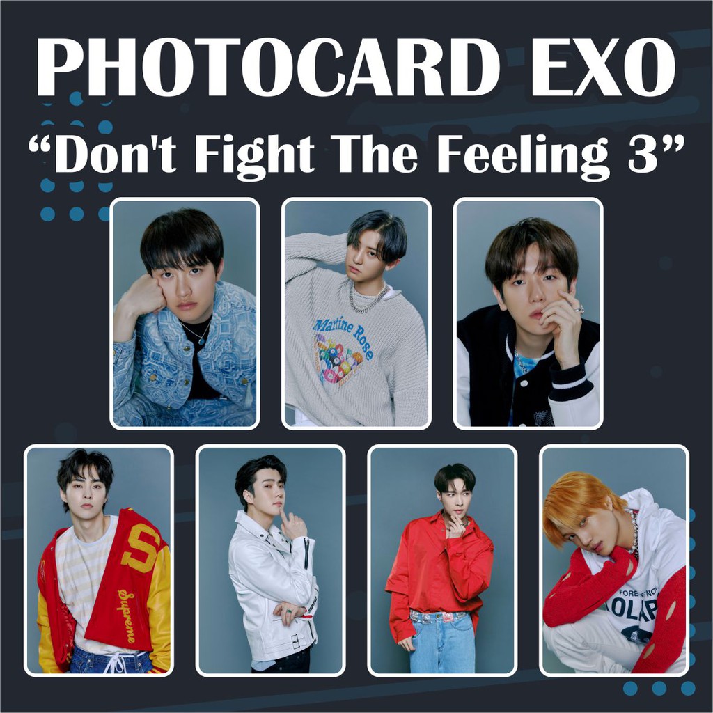 (READY STOCK) PHOTOCARD EXO Don't Fight The Feeling KPOP MURAH