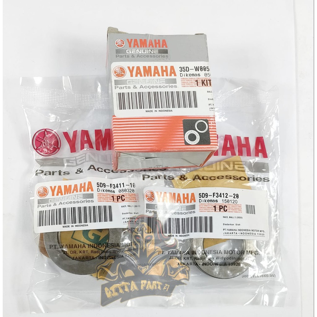 COMSTIR KOMSTIR YAMAHA 35D BEARING STANG STIR KUALITAS ASLI ORIGINAL YAMAHA YGP PREISISI PAS AWET DAN DIJAMIN MANTAPJUPITER Z , VEGA R NEW , VEGA ZR , JUPITER Z1 , JUPITER MX , MX KING , MX NEW , MIO , MIO SOUL , FINO , MIO J , MIO M3 , MIO Z MIO S SOUL