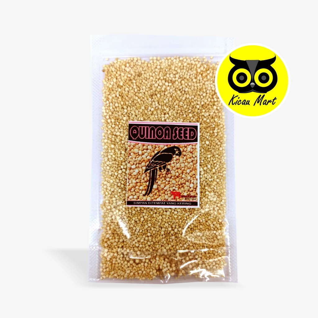 Biji Quinoa Kinoa Putih Organik Pakan Burung Lovebird Kenari Parkit Nuri Organic White Quinoa Seeds Makanan Burung Hantu Parrot Kakatua High Protein