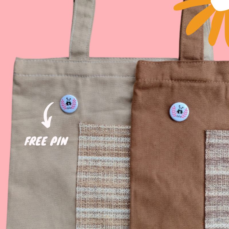 Rami Totebag Tas Kuliah Bahan Kanvas