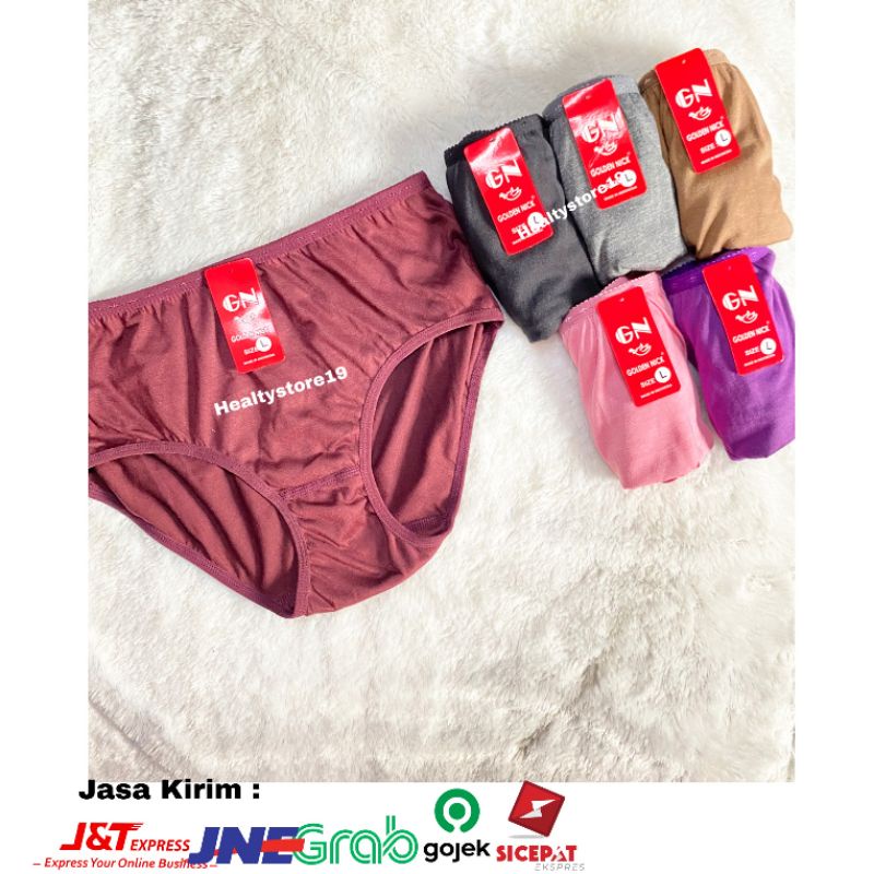 [6PCS ] CELANA DALAM GOLDEN NICK GELAP/ CD WANITA MODEL MAXI, CD GOLDEN NICK (WARNA GELAP)