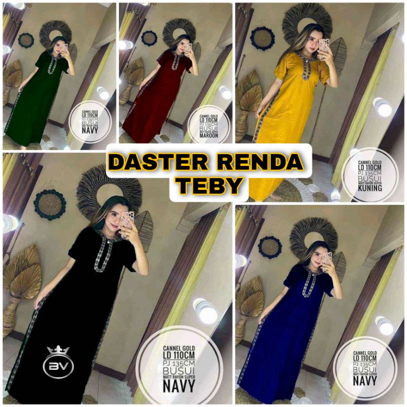 DASTER RENDA TEBY CHAMELIKA GOLD DASTER WANITA  DASTER KEKINIAN  DASTER PANJANG DASTER RENDA  DASTER ARAB RENDA