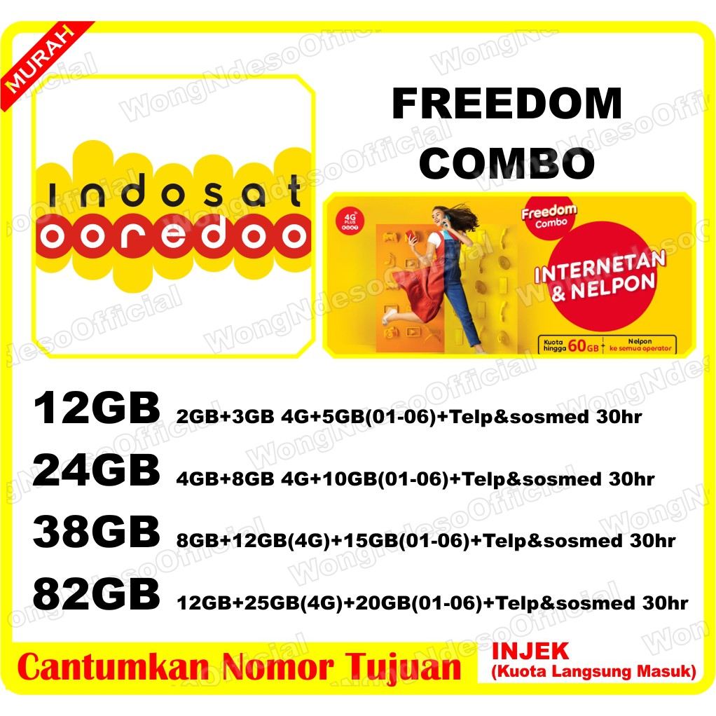 Injek Kuota Indosat Kuota Indosat Paket Indosat Freedom Kuota Freedom Indosat Combo M L Xl Xxl Shopee Indonesia