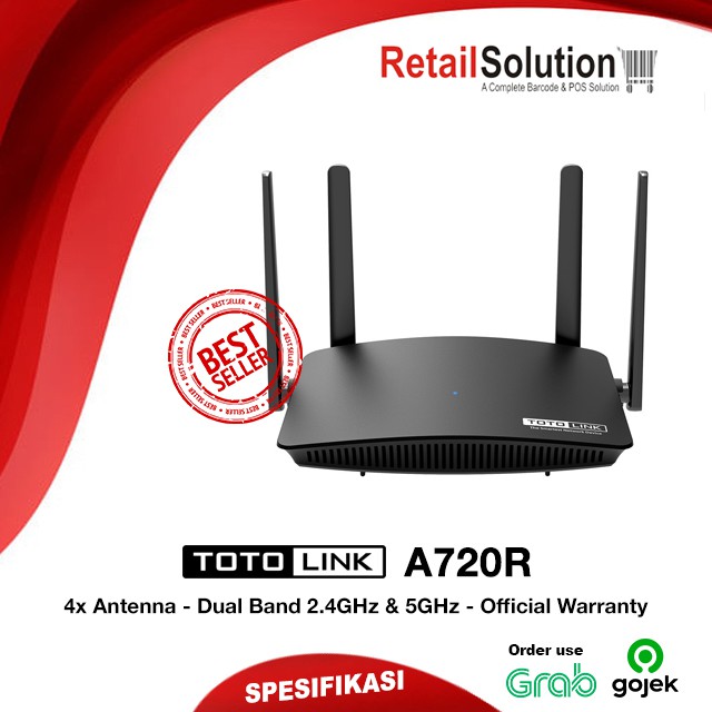 Router Wireless Dual Band AC1200 - TOTOLINK A720R / A720 R / A-720R