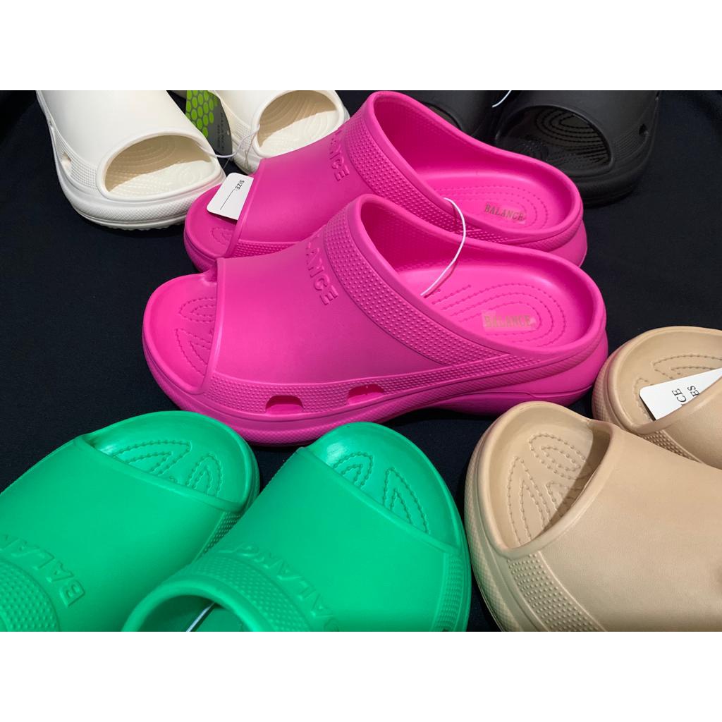 1006_Sandal FUJI slide / Sandal Slipper Wanita Jelly Wedges Platfrom Tebal Import, Balance