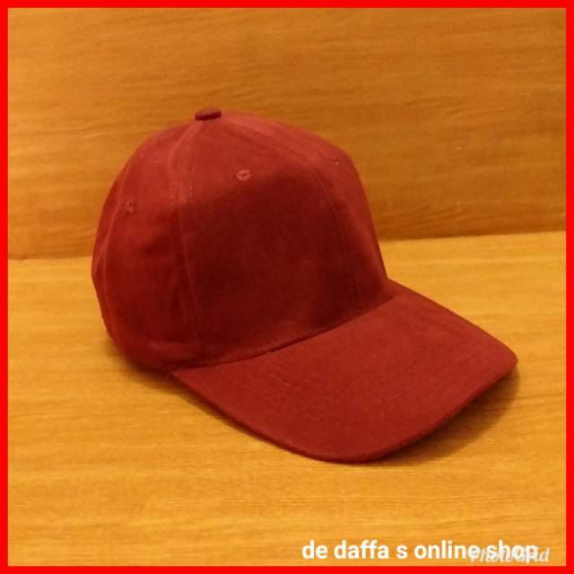 Topi Baseball warna Merah Maroon Dewasa Polos Pria Wanita Casual Sport - Maroon