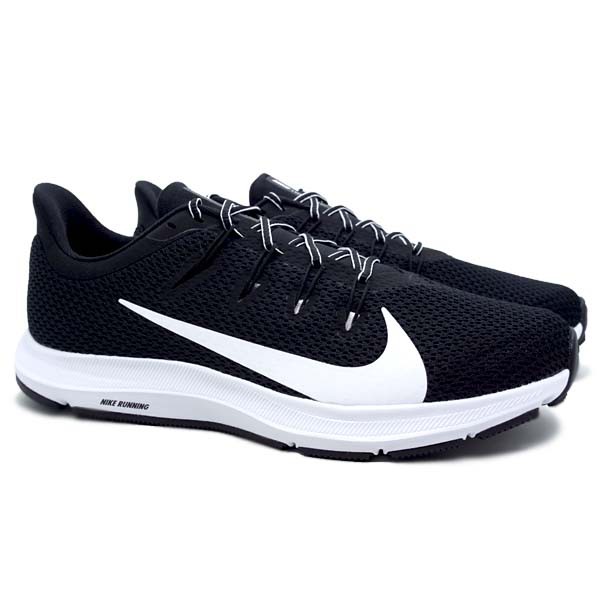 nike quest 2 black white